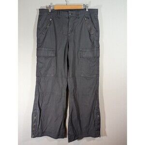 American Eagle Womens Low Rise Baggy Flare Pants Sz 16 Long Grunge Parachute EMO